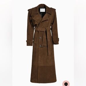 NWT Susanna Chow Madison Premium Suede Trench